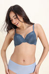 Zivame Dreamcatcher Padded Regular Wired 3/4th Coverage Lace Bra - Orion Blue — thumbnail 2